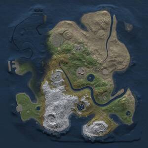 Thumbnail Rust Map: Procedural Map, Size: 3000, Seed: 1103009730, 10 Monuments