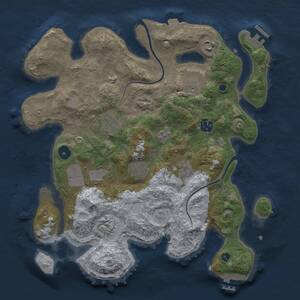 Thumbnail Rust Map: Procedural Map, Size: 3500, Seed: 985056964, 14 Monuments