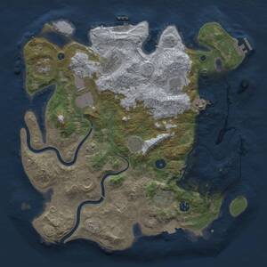 Thumbnail Rust Map: Procedural Map, Size: 3850, Seed: 290604081, 16 Monuments