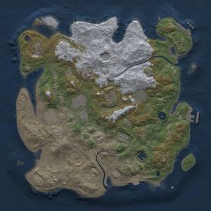 Thumbnail Rust Map: Procedural Map, Size: 3850, Seed: 290604081, 15 Monuments