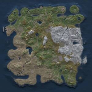 Thumbnail Rust Map: Procedural Map, Size: 4250, Seed: 108, 16 Monuments