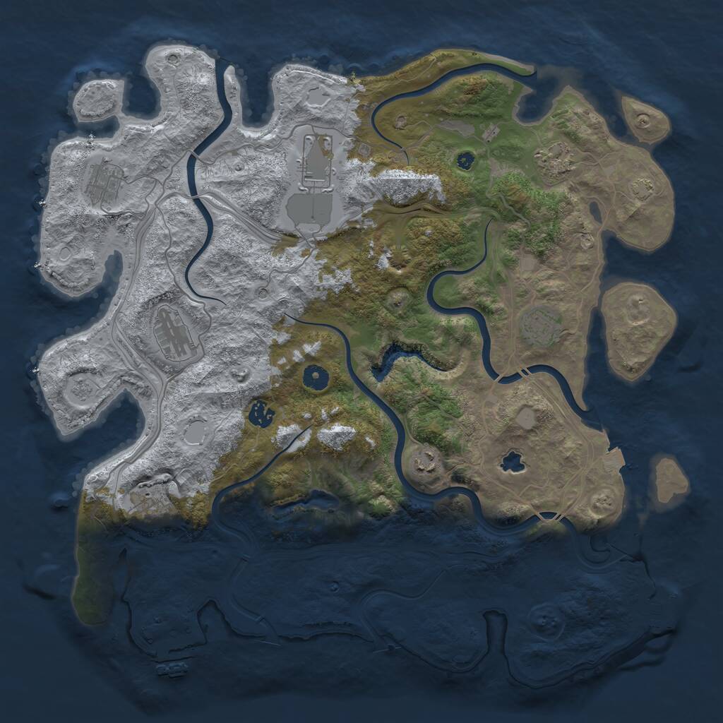 Rust Map: Procedural Map, Size: 4250, Seed: 1868158933, 14 Monuments