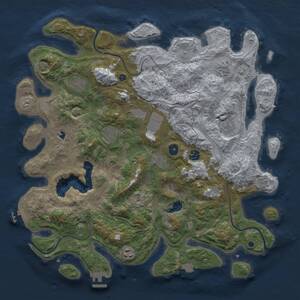 Thumbnail Rust Map: Procedural Map, Size: 4250, Seed: 20241128, 15 Monuments