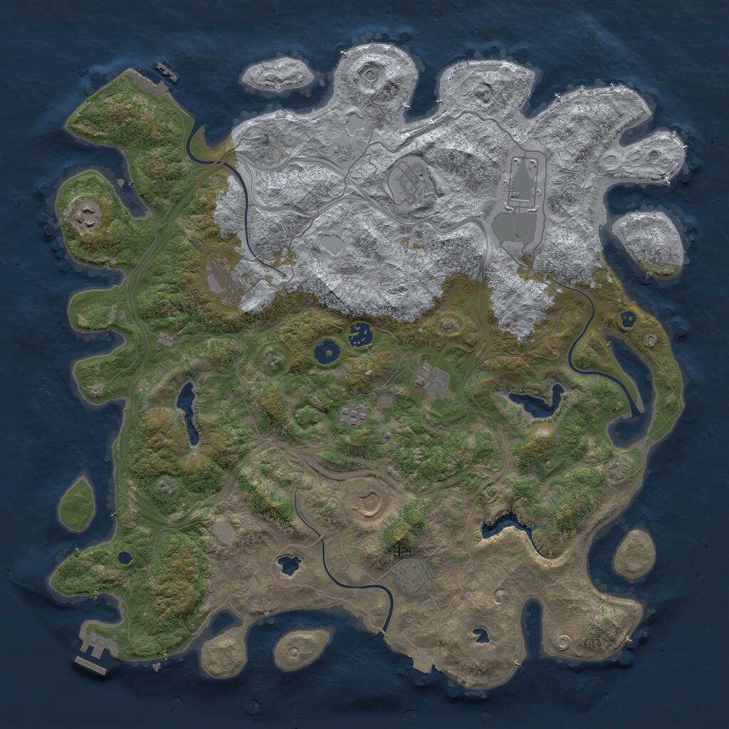 Rust Map: Procedural Map, Size: 4500, Seed: 2009338642, 15 Monuments