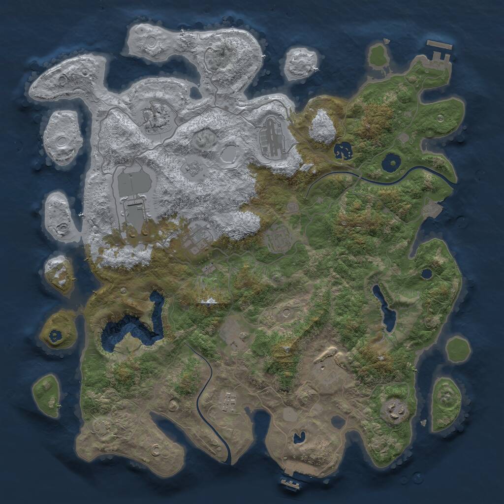 Procedural Map :: Rust Map :: Just-Wiped