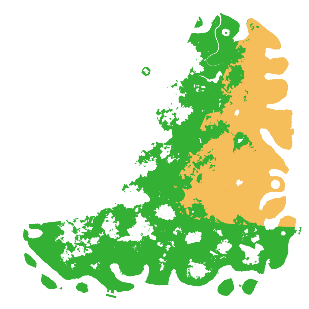 Biome Rust Map: Procedural Map, Size: 6000, Seed: 131789528