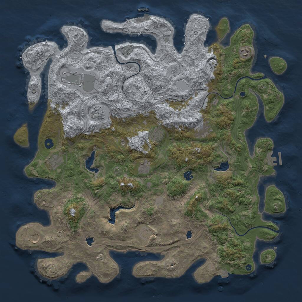 Rust Map: Procedural Map, Size: 4750, Seed: 207, 17 Monuments