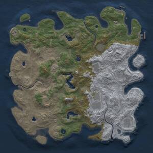 Thumbnail Rust Map: Procedural Map, Size: 4500, Seed: 301119254, 15 Monuments