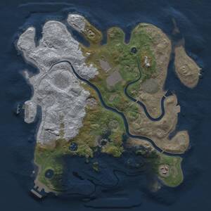 Thumbnail Rust Map: Procedural Map, Size: 3500, Seed: 584162, 14 Monuments