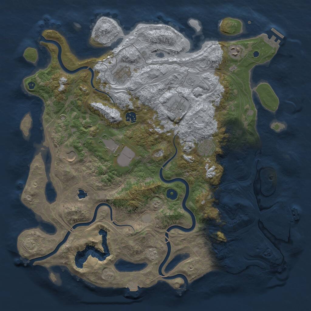 Rust Map: Procedural Map, Size: 4250, Seed: 28112024, 14 Monuments