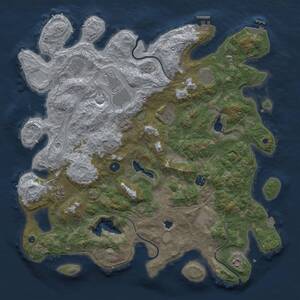 Thumbnail Rust Map: Procedural Map, Size: 4500, Seed: 1065483373, 15 Monuments