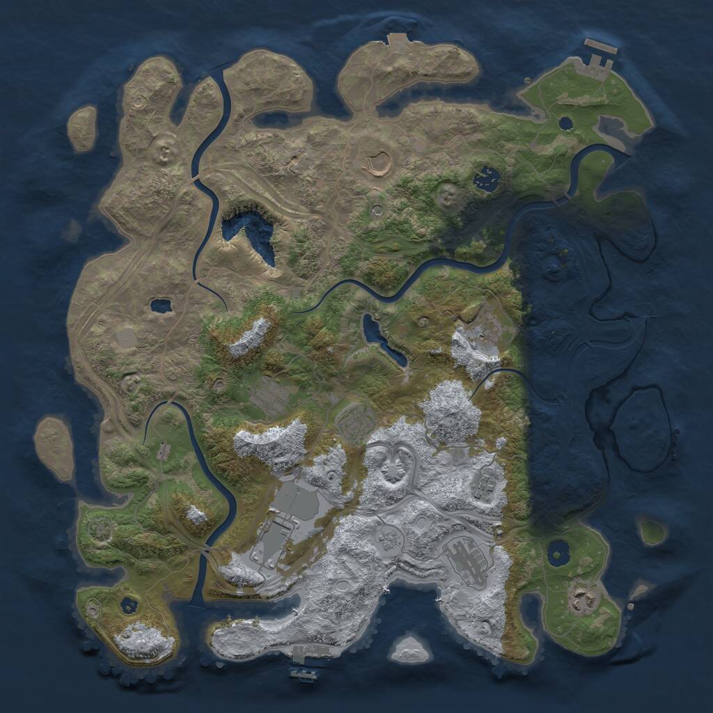 Rust Map: Procedural Map, Size: 4250, Seed: 2115323469, 15 Monuments