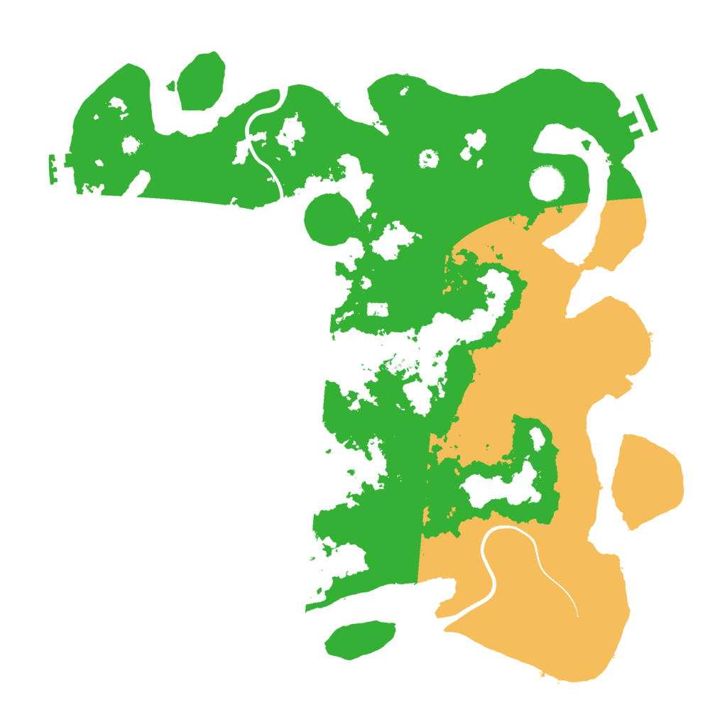 Biome Rust Map: Procedural Map, Size: 3700, Seed: 998127