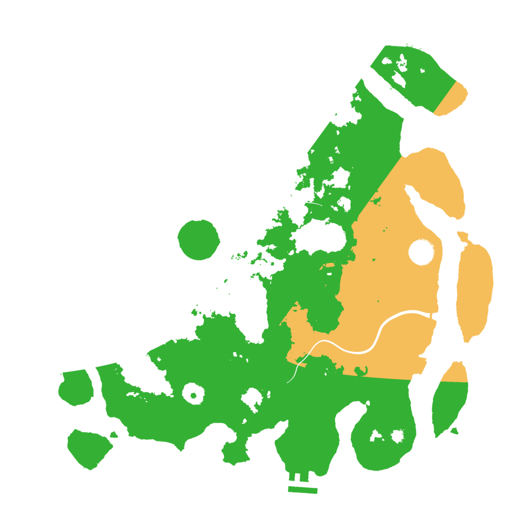 Biome Rust Map: Procedural Map, Size: 3600, Seed: 281124