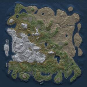 Thumbnail Rust Map: Procedural Map, Size: 4500, Seed: 431621912, 17 Monuments