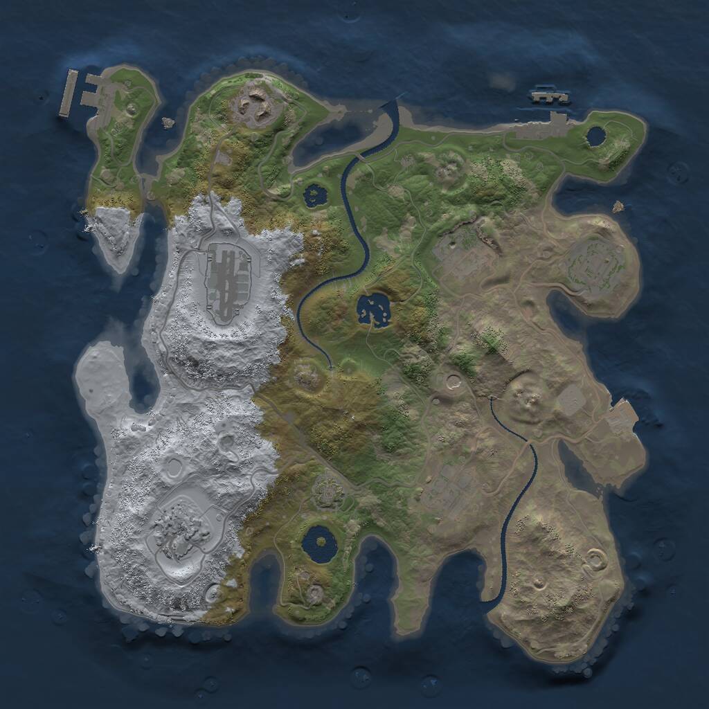 Rust Map: Procedural Map, Size: 3000, Seed: 510404010, 12 Monuments