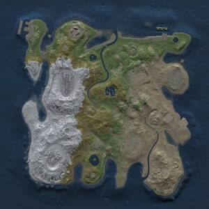 Thumbnail Rust Map: Procedural Map, Size: 3000, Seed: 510404010, 12 Monuments