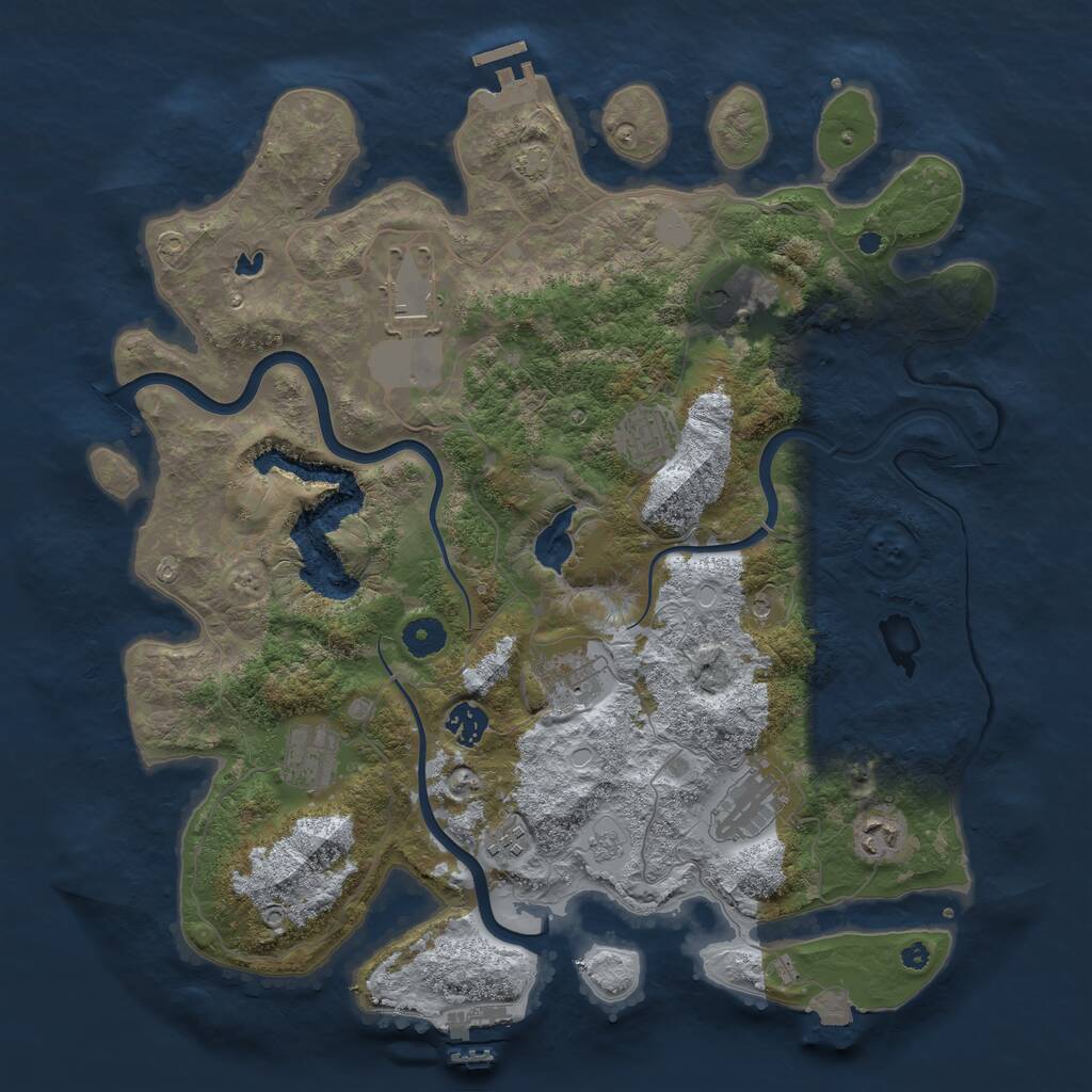 Rust Map: Procedural Map, Size: 4000, Seed: 864577121, 15 Monuments