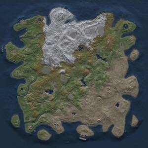 Thumbnail Rust Map: Procedural Map, Size: 4500, Seed: 659253546, 16 Monuments