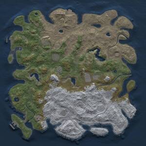 Thumbnail Rust Map: Procedural Map, Size: 4500, Seed: 1999215911, 13 Monuments