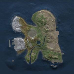 Thumbnail Rust Map: Procedural Map, Size: 2001, Seed: 45879, 4 Monuments