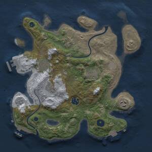 Thumbnail Rust Map: Procedural Map, Size: 3000, Seed: 1819349529, 12 Monuments