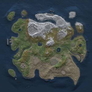 Thumbnail Rust Map: Procedural Map, Size: 3250, Seed: 1762484284, 13 Monuments