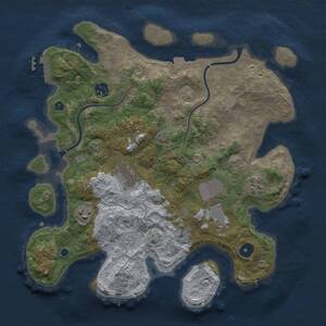 Thumbnail Rust Map: Procedural Map, Size: 3500, Seed: 130652696, 11 Monuments