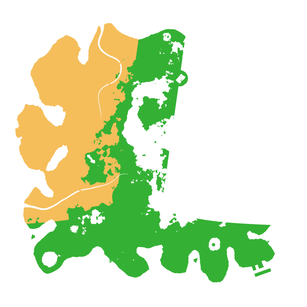 Biome Rust Map: Procedural Map, Size: 3700, Seed: 981376553
