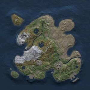 Thumbnail Rust Map: Procedural Map, Size: 2600, Seed: 1086954756, 7 Monuments