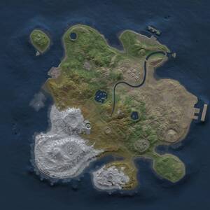 Thumbnail Rust Map: Procedural Map, Size: 2500, Seed: 868975856, 7 Monuments