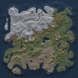 Thumbnail Rust Map: Procedural Map, Size: 4500, Seed: 72651823, 15 Monuments