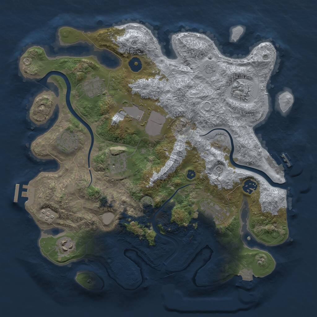 Rust Map: Procedural Map, Size: 3500, Seed: 20241128, 15 Monuments