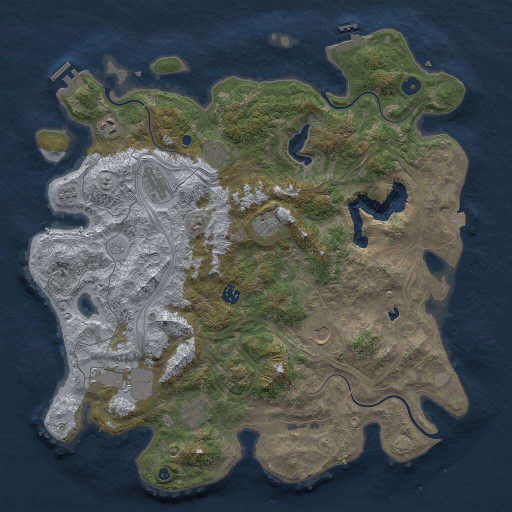 Rust Map: Procedural Map, Size: 4250, Seed: 12971234, 15 Monuments