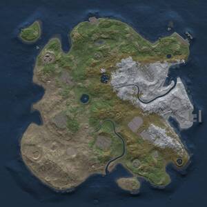 Thumbnail Rust Map: Procedural Map, Size: 3500, Seed: 1585026822, 14 Monuments