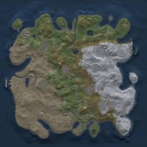 Thumbnail Rust Map: Procedural Map, Size: 3750, Seed: 798867089, 17 Monuments