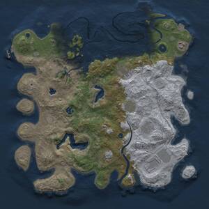 Thumbnail Rust Map: Procedural Map, Size: 4000, Seed: 1493661517, 15 Monuments