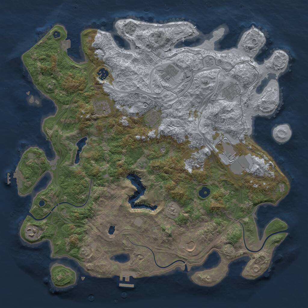 Rust Map: Procedural Map, Size: 4250, Seed: 183185518, 16 Monuments