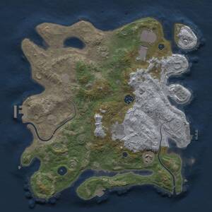 Thumbnail Rust Map: Procedural Map, Size: 3500, Seed: 582067042, 12 Monuments