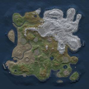 Thumbnail Rust Map: Procedural Map, Size: 3500, Seed: 1445217166, 13 Monuments