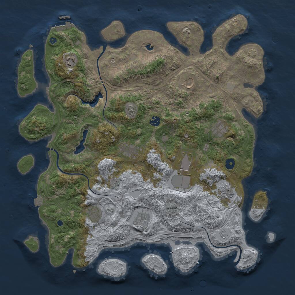 Rust Map: Procedural Map, Size: 4250, Seed: 1145144114, 15 Monuments