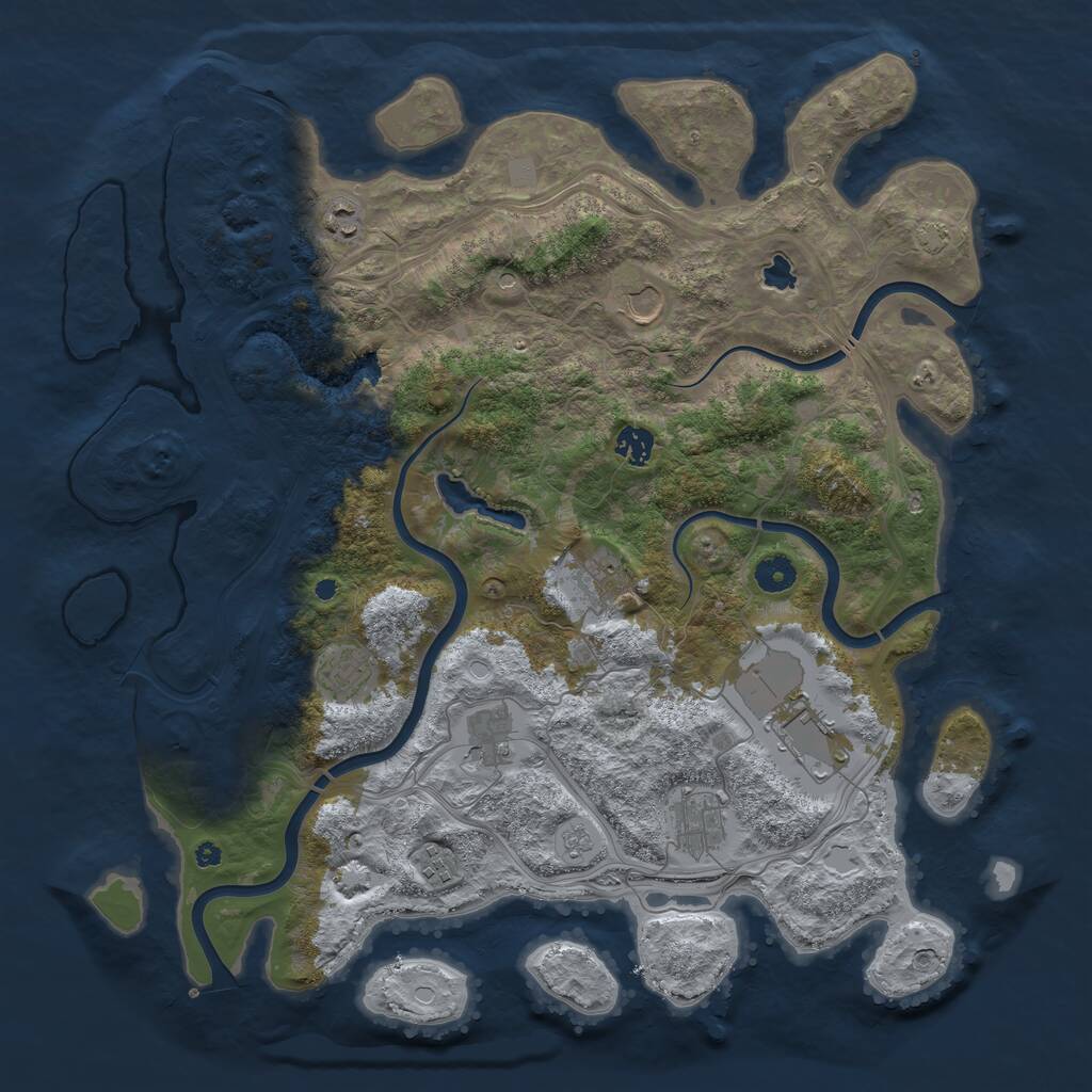Rust Map: Procedural Map, Size: 4250, Seed: 1145144114, 14 Monuments