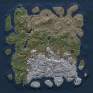 Thumbnail Rust Map: Procedural Map, Size: 4250, Seed: 1145144114, 15 Monuments