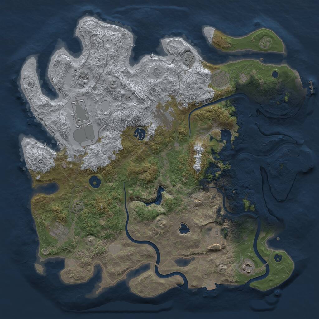 Rust Map: Procedural Map, Size: 4000, Seed: 997, 15 Monuments