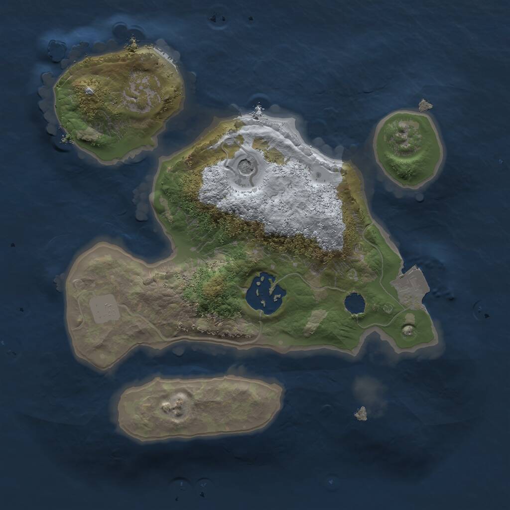 Rust Map: Procedural Map, Size: 2000, Seed: 811071108, 3 Monuments