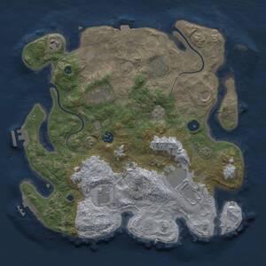 Thumbnail Rust Map: Procedural Map, Size: 3500, Seed: 299414, 14 Monuments