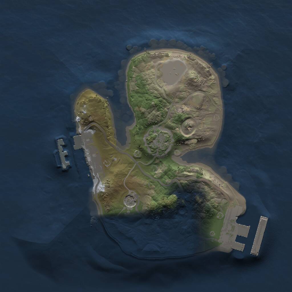Rust Map: Procedural Map, Size: 1500, Seed: 567172434, 5 Monuments