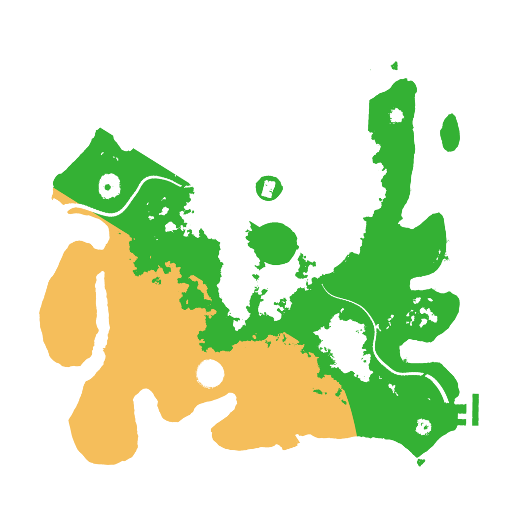Biome Rust Map: Procedural Map, Size: 3200, Seed: 48421