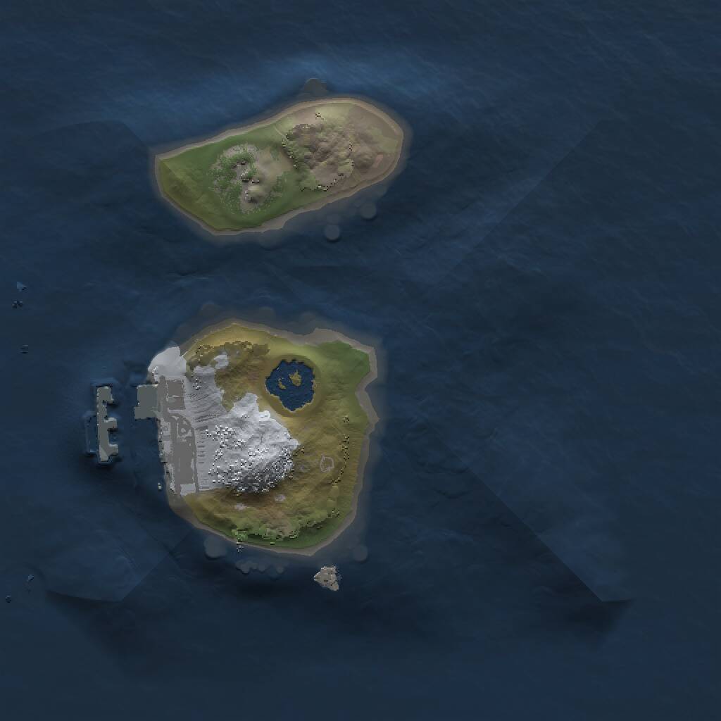 Rust Map: Procedural Map, Size: 1500, Seed: 1847060193, 2 Monuments