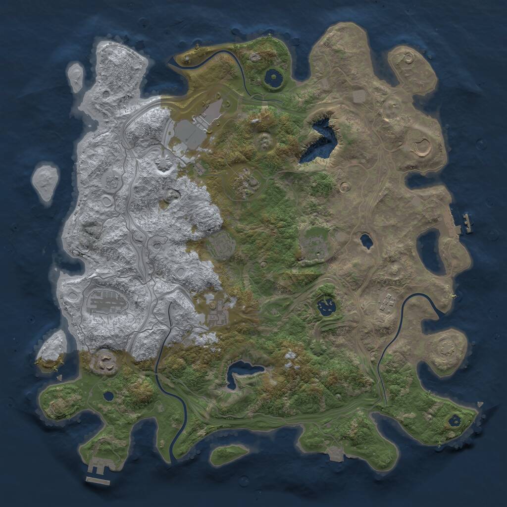 Rust Map: Procedural Map, Size: 4250, Seed: 1563746583, 16 Monuments